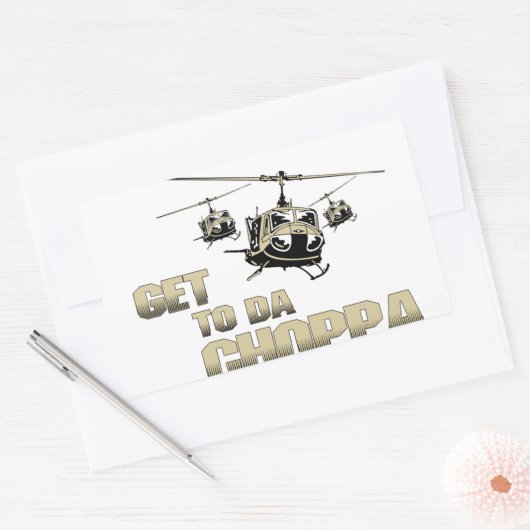 Funny Choppa Rechthoekige Sticker (Envelop)