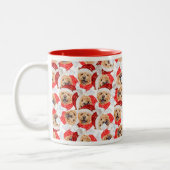 Funny Chow Chow Kerstpatroon Tweekleurige Koffiemok (Links)