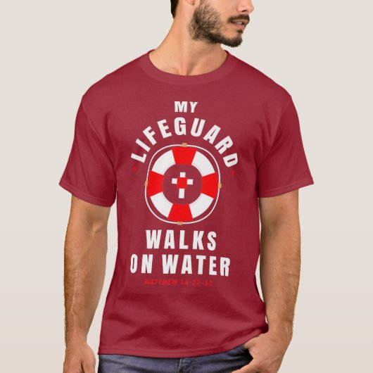 Funny Christelijk Apparel - Lifeguard loopt door T-shirt (Voorkant)