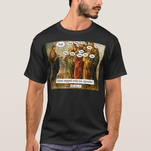Funny Christelijk Jesus Apostles Meme T-shirt (Voorkant)