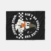 Funny Christian Ghost With Bible Retro Catholic Cu Fleece Deken (Voorkant (Horizontaal))