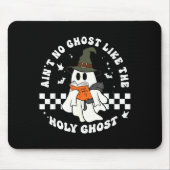 Funny Christian Ghost With Bible Retro Catholic Cu Muismat (Voorkant)