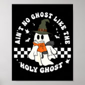 Funny Christian Ghost With Bible Retro Catholic Cu Poster (Voorkant)