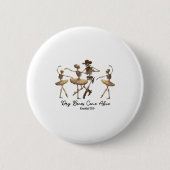 Funny Christian Halloween Ballet Cowboy Skeleton P Ronde Button 5,7 Cm (Voorkant)