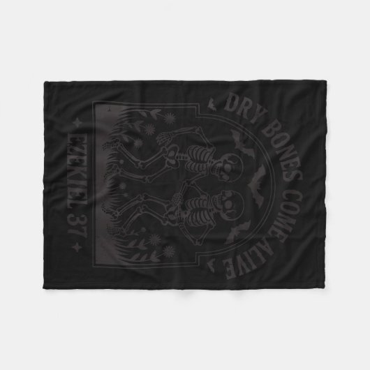 Funny Christian Halloween Dry Bones Come Alive Jes Fleece Deken (Voorkant (Horizontaal))