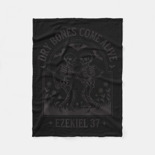 Funny Christian Halloween Dry Bones Come Alive Jes Fleece Deken (Voorkant)