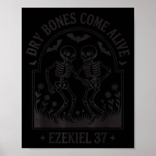 Funny Christian Halloween Dry Bones Come Alive Jes Poster (Voorkant)