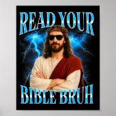 Funny Christian Read Your Bible Bruh  Poster (Voorkant)