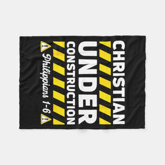 Funny Christian Under Construction Philipans 1-6 S Fleece Deken (Voorkant (Horizontaal))