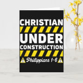 Funny Christian Under Construction Philipans 1-6 S Kaart (Gele Bloem)