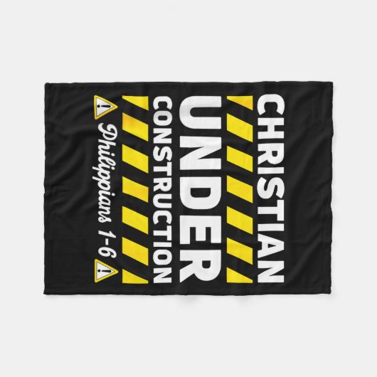 Funny Christian Under Construction Philippians 1-6 Fleece Deken (Voorkant (Horizontaal))