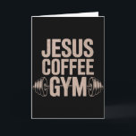 Funny Christian Workout Jesus Coffee Gym Barbell C Kaart<br><div class="desc">Funny Christian Workout Jesus Coffee Gym Barbell Cross Women Tank Top</div>