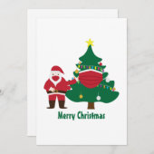 Funny Christmas 2020 Santa and decorated tree Feestdagenkaart (Voorkant / Achterkant)