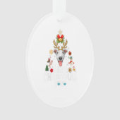 Funny Christmas 2020 Tree Greyhound Mask Costume Ornament (voorkant)