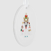 Funny Christmas 2020 Tree Greyhound Mask Costume Ornament (voorkant)