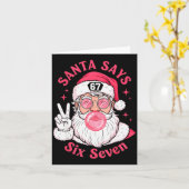 Funny Christmas 67 Meme Brain Rot Santa Claus Xmas Kaart (Gele Bloem)