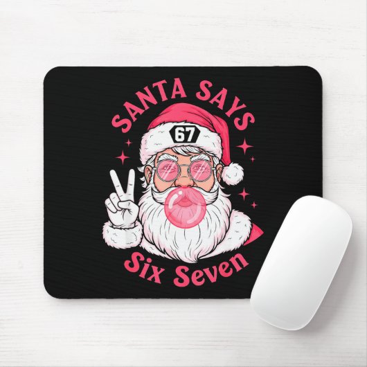 Funny Christmas 67 Meme Brain Rot Santa Claus Xmas Muismat (Met muis)