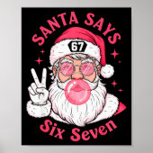 Funny Christmas 67 Meme Brain Rot Santa Claus Xmas Poster (Voorkant)