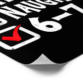 Funny Christmas 67 Meme Six Seven Nice Naughty 6-7 Poster (Hoek)