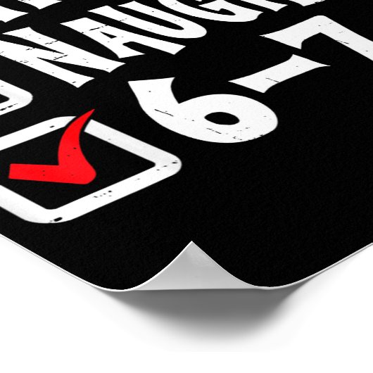 Funny Christmas 67 Meme Six Seven Nice Naughty 6-7 Poster (Hoek)