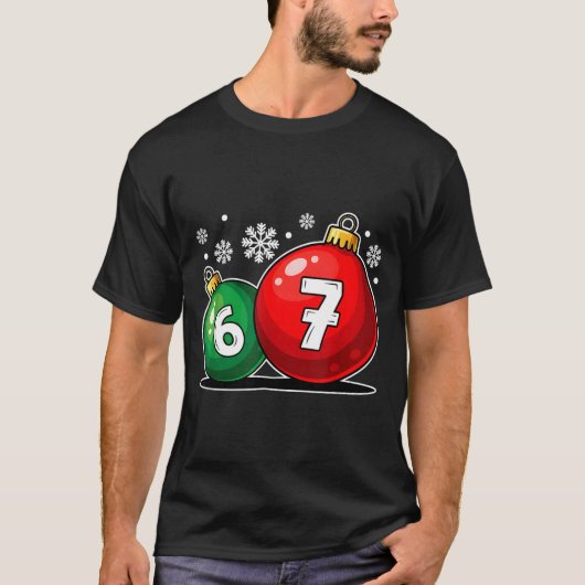 Funny Christmas 67 Six Seven Meme Gen Alpha Slang  T-shirt (Voorkant)