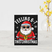 Funny Christmas 6-7 67 Six Seven Christmas Kids Te Kaart (Gele Bloem)