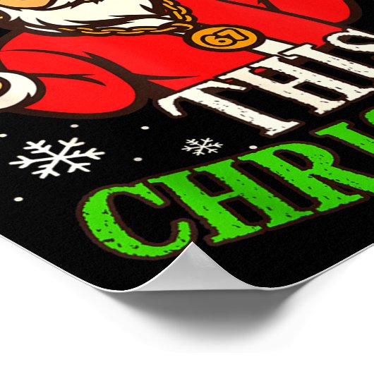 Funny Christmas 6-7 67 Six Seven Christmas Kids Te Poster (Hoek)