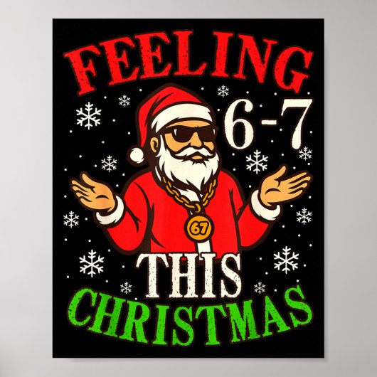 Funny Christmas 6-7 67 Six Seven Christmas Kids Te Poster (Voorkant)
