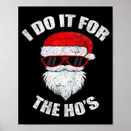 Funny Christmas Adult Naughty Dirty Pajama, Ho Pj, Poster (Voorkant)