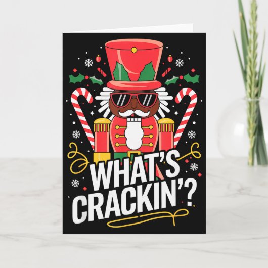 Funny Christmas African American Nutcracker Men Wo Kaart (Voorkant)