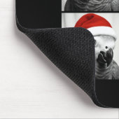 Funny Christmas African G Parrot Santa Photo Booth Muismat (Hoek)