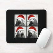 Funny Christmas African G Parrot Santa Photo Booth Muismat (Met muis)