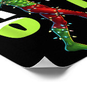 Funny Christmas Alien Six Seven Meme 67 Santa Hat  Poster (Hoek)