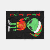 Funny Christmas Alien Ugly Sweater I Believe Santa Fleece Deken (Voorkant (Horizontaal))