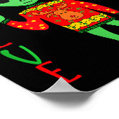 Funny Christmas Alien Ugly Sweater I Believe Santa Poster (Hoek)