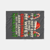 Funny Christmas Arm Candy Husband Holiday Couple H Fleece Deken (Voorkant (Horizontaal))