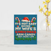 Funny Christmas Arm Candy Husband Holiday Couple H Kaart (Gele Bloem)