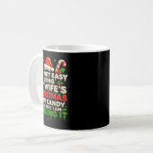 Funny Christmas Arm Candy Husband Holiday Couple H Koffiemok (Voorkant links)