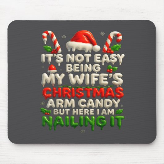 Funny Christmas Arm Candy Husband Holiday Couple H Muismat (Voorkant)