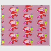 funny christmas axolotl santa claus cadeaupapier (Vlak)