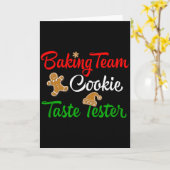 Funny Christmas Baking Team Cookie Taste Tester  Kaart (Gele Bloem)
