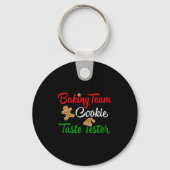 Funny Christmas Baking Team Cookie Taste Tester  Sleutelhanger (Voorkant)