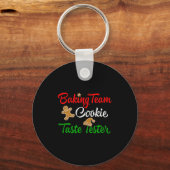 Funny Christmas Baking Team Cookie Taste Tester  Sleutelhanger (Voorkant)