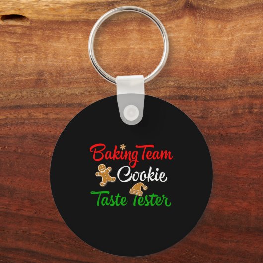 Funny Christmas Baking Team Cookie Taste Tester  Sleutelhanger (Voorkant)