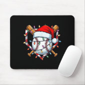 Funny Christmas Baseball Santa Hat For Baseball Pl Muismat (Met muis)