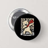 Funny Christmas Bear Dabbing Xmas Dab Six Seven 67 Ronde Button 5,7 Cm (Voorkant /achterkant)