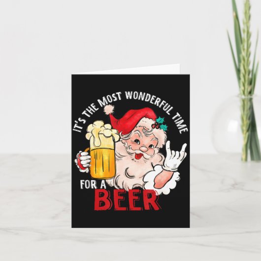 Funny Christmas Beer Meme Most Wonderful For Craft Kaart (Voorkant)
