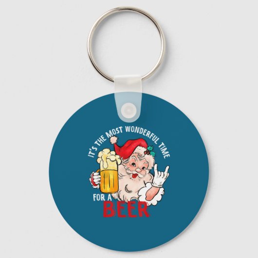 Funny Christmas Beer Meme Most Wonderful For Craft Sleutelhanger (Voorkant)