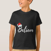 Funny Christmas Believe Santa Pajama Outfit Men &a T-shirt (Voorkant)