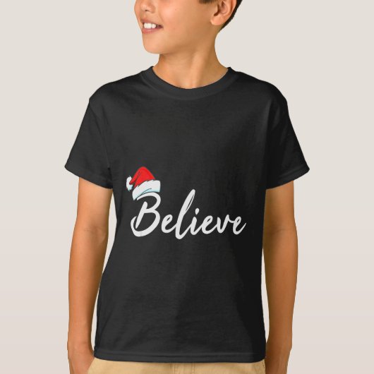 Funny Christmas Believe Santa Pajama Outfit Men &a T-shirt (Voorkant)